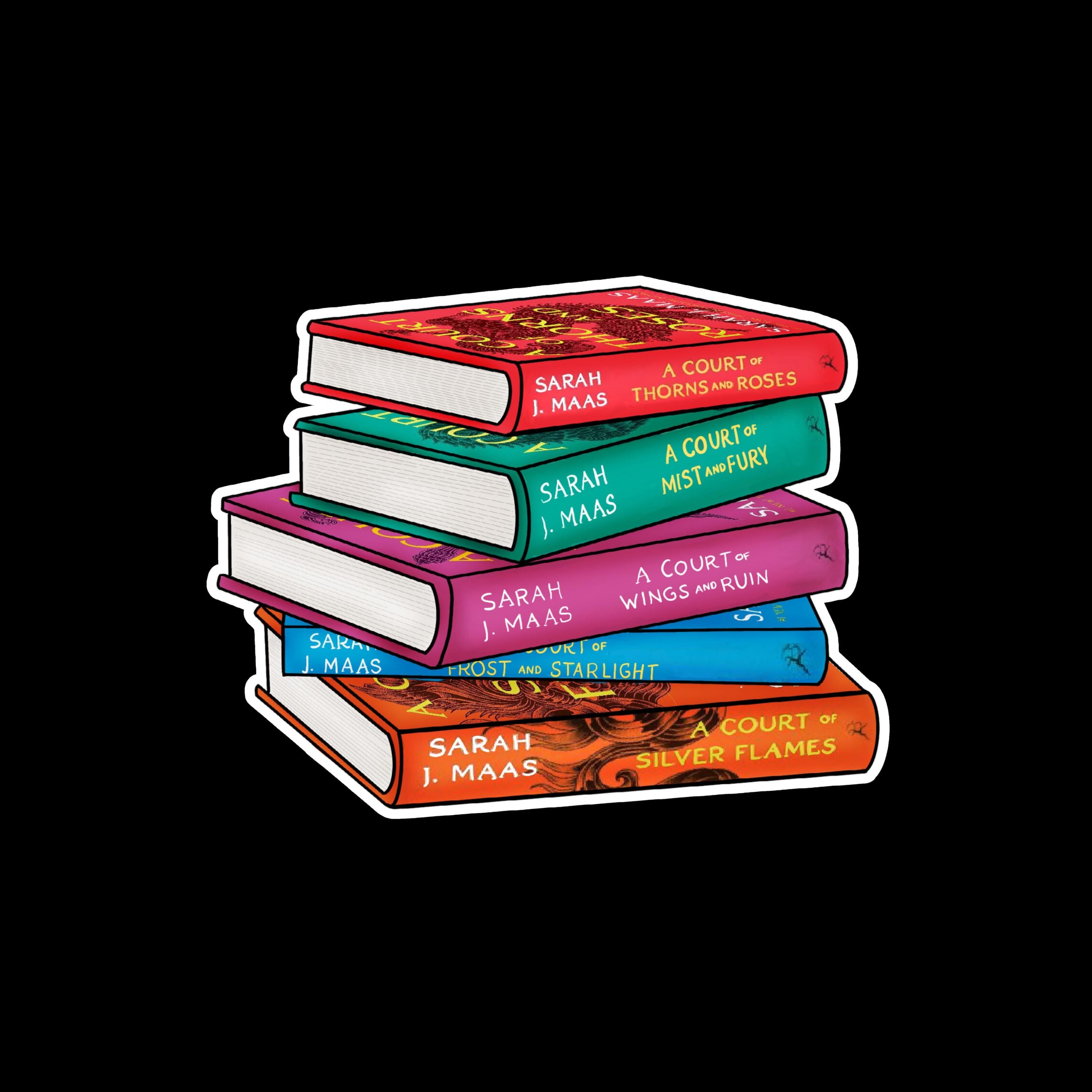 ACOTAR Book Stack Sticker: Fantasy Romance Reader Vinyl Decal