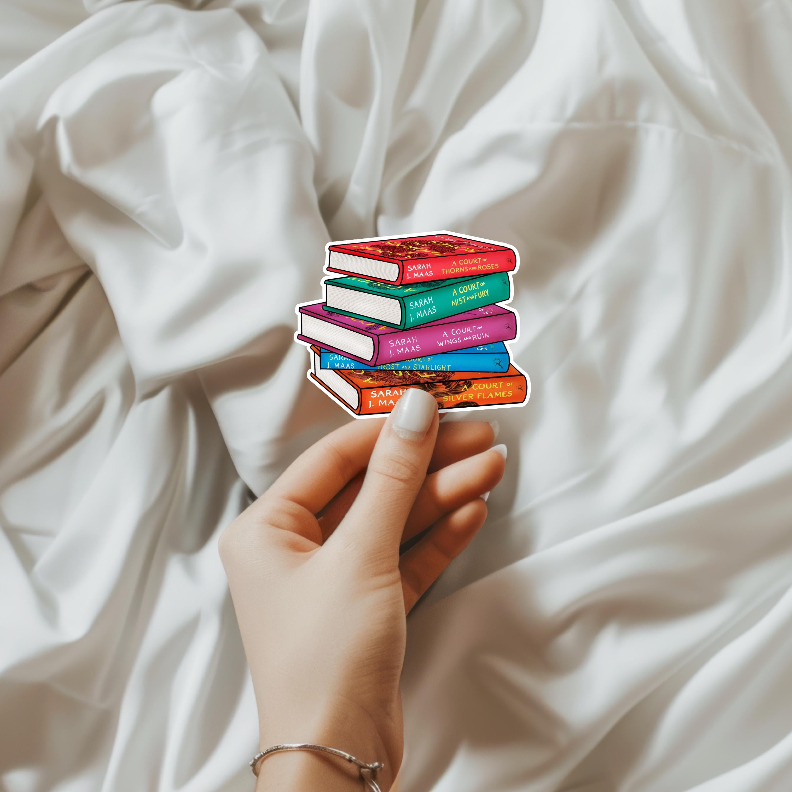 ACOTAR Book Stack Sticker: Fantasy Romance Reader Vinyl Decal