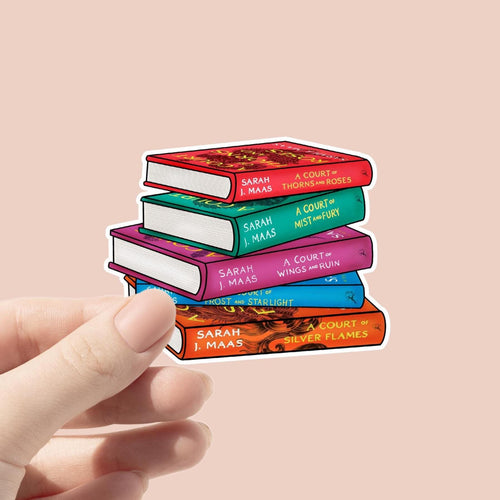 ACOTAR Book Stack Sticker: Fantasy Romance Reader Vinyl Decal