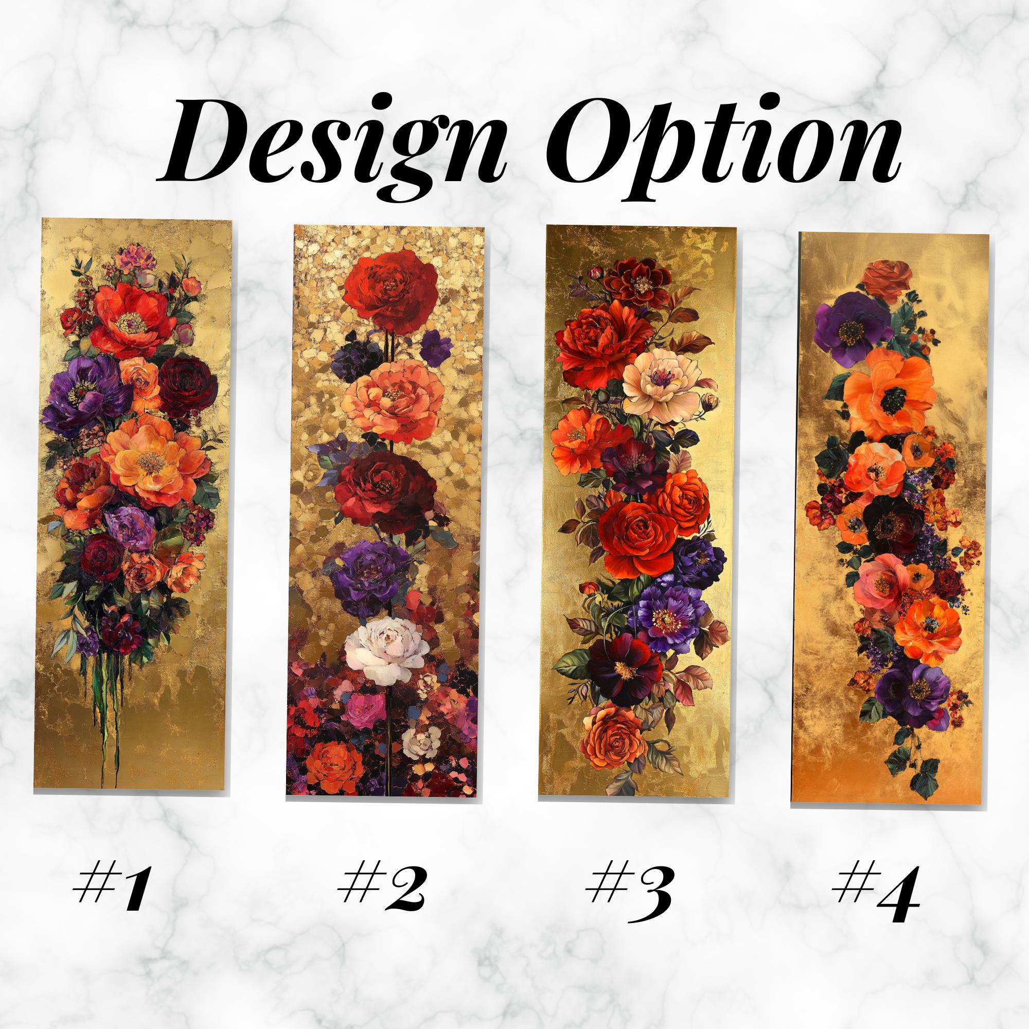 Floral Gold Bookmark: Vintage Botanical Art, Elegant Reader Gift
