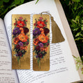 Floral Gold Bookmark: Vintage Botanical Art, Elegant Reader Gift