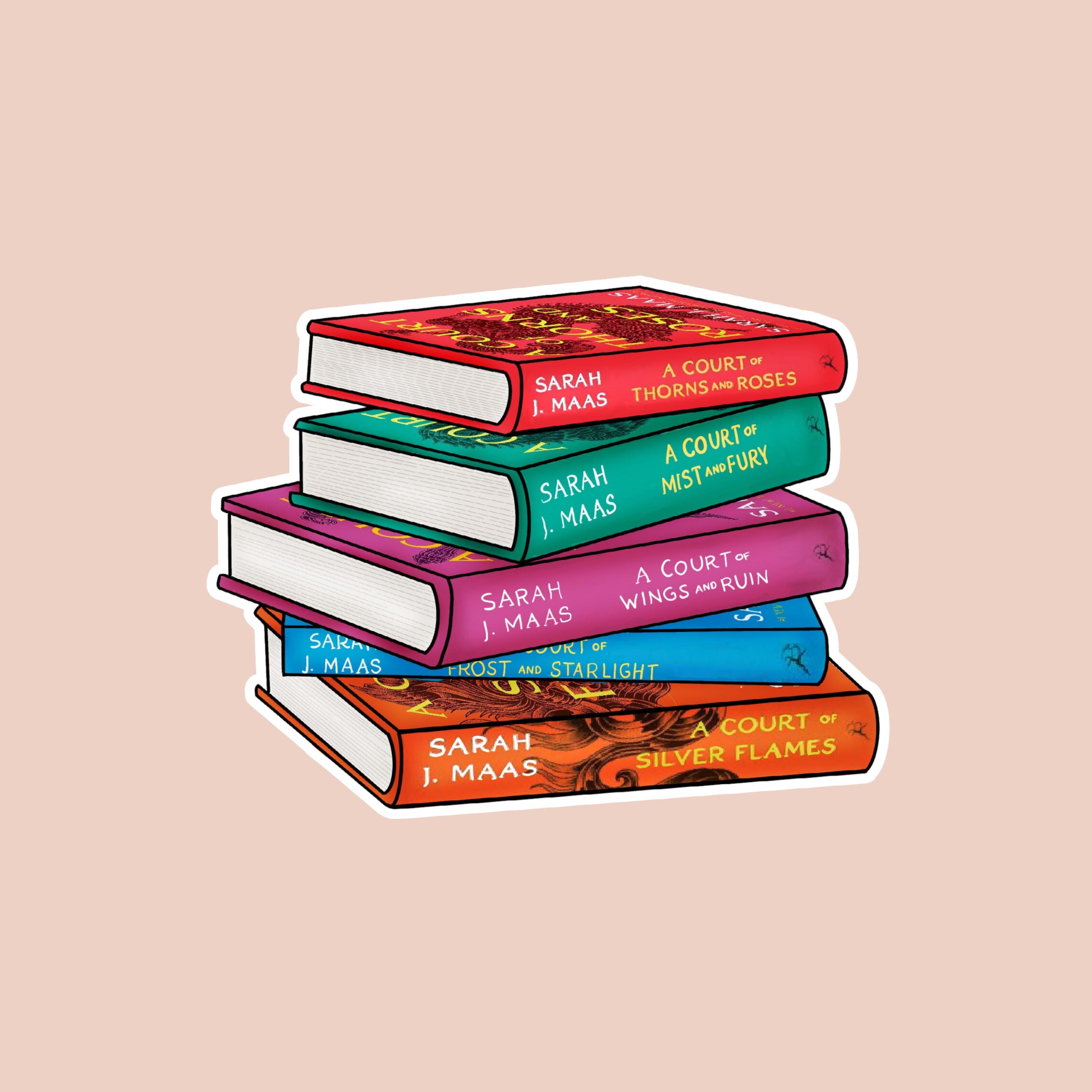 ACOTAR Book Stack Sticker: Fantasy Romance Reader Vinyl Decal