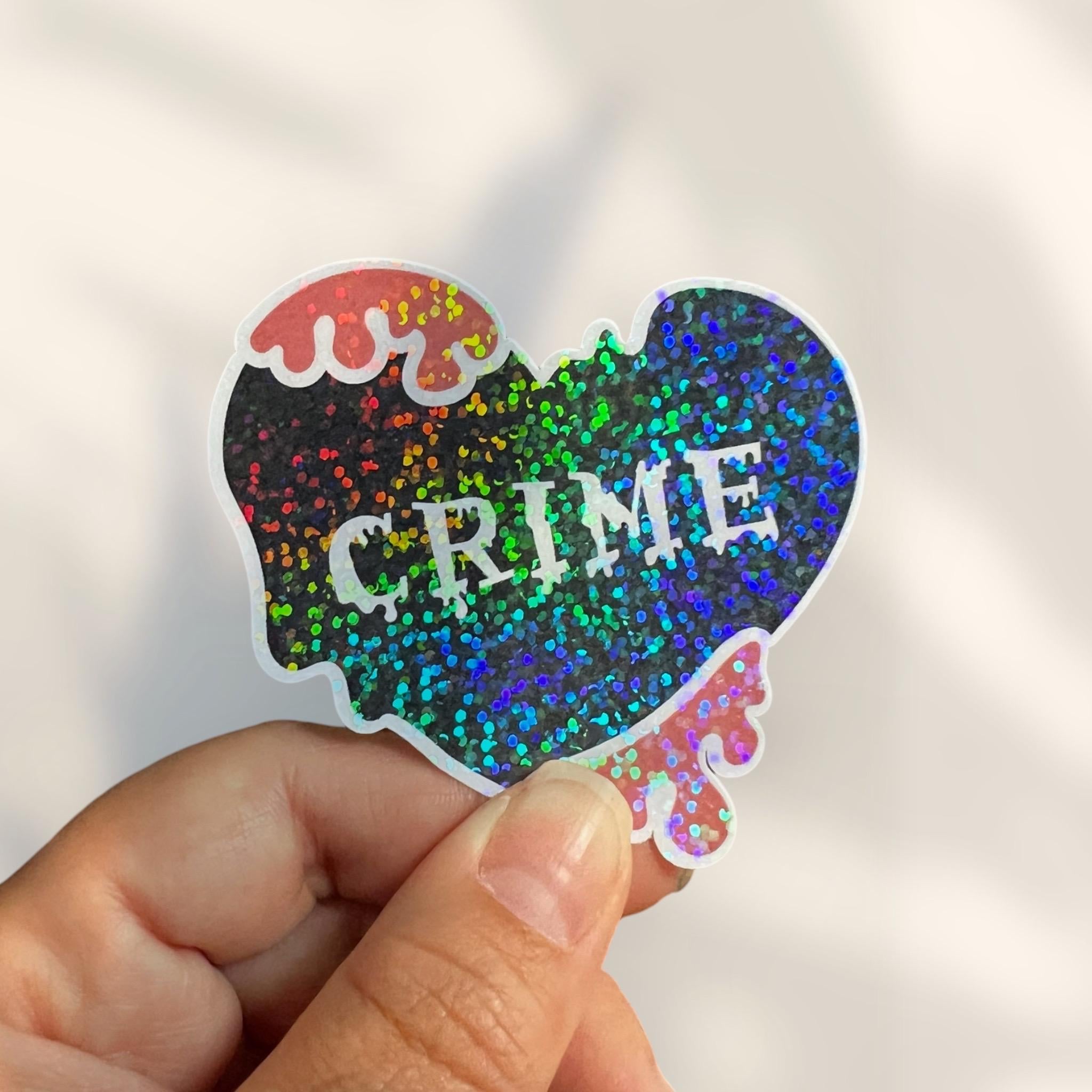 Funny True Crime Sticker Handmade Vinyl Sticker for Reader and Crime Fans Kindle Case Sticker Gift for True Crime Reader
