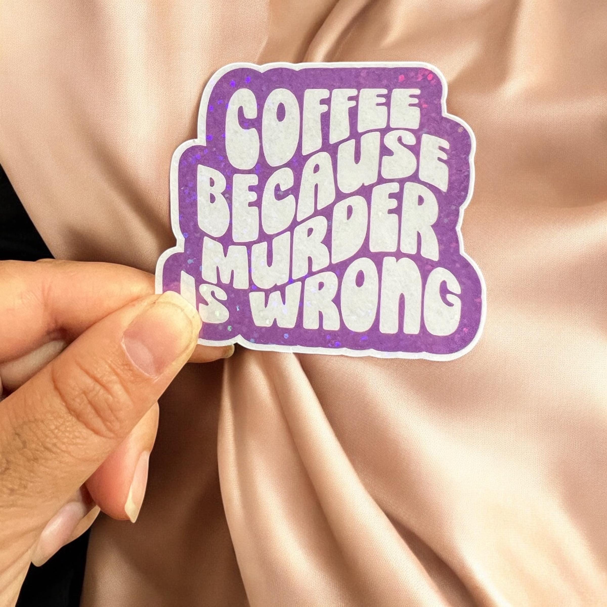 Funny True Crime Sticker Handmade Vinyl Sticker for Reader and Crime Fans Kindle Case Sticker Gift for True Crime Reader