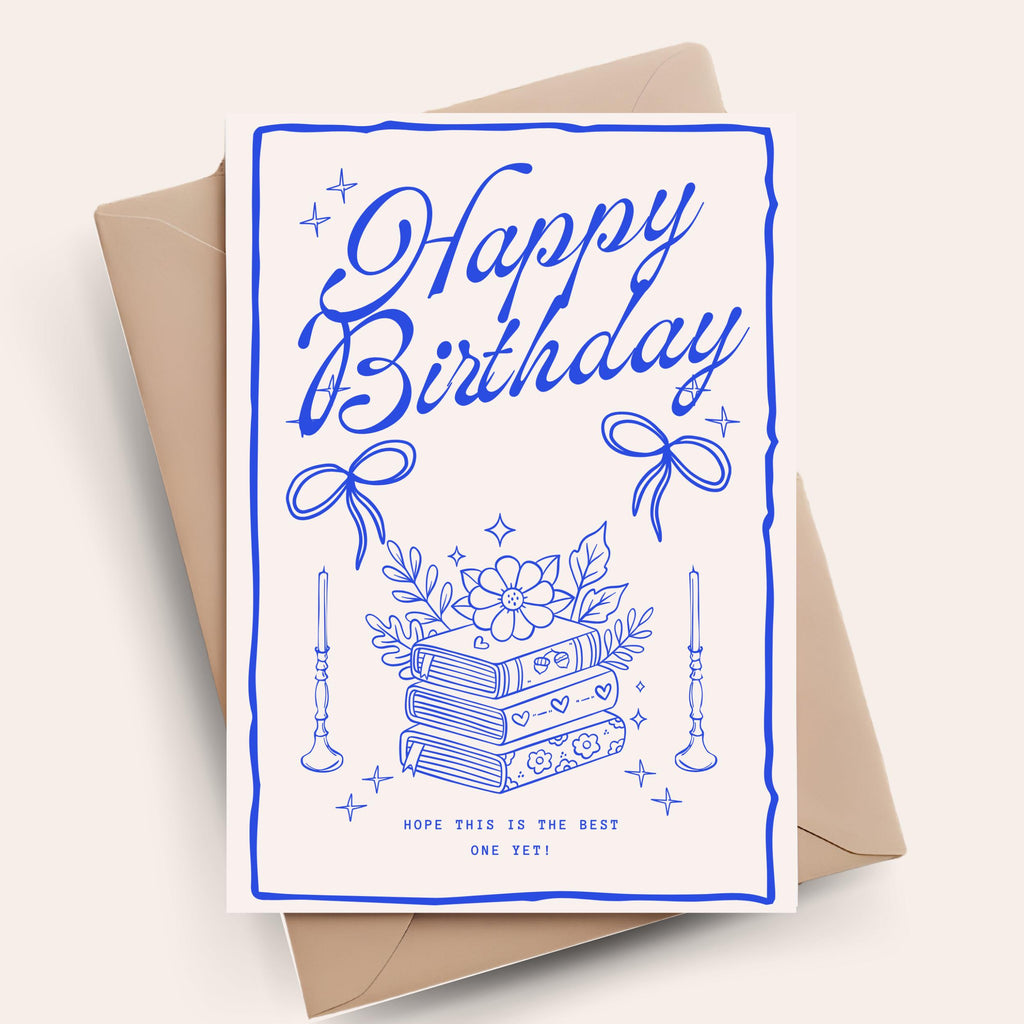 Literary Birthday Card Book Theme