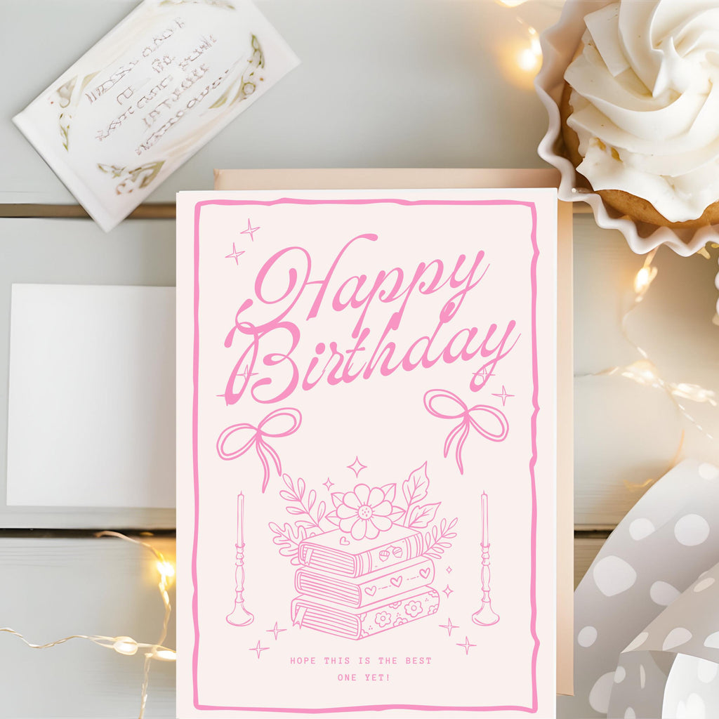 Literary Birthday Card Book Theme