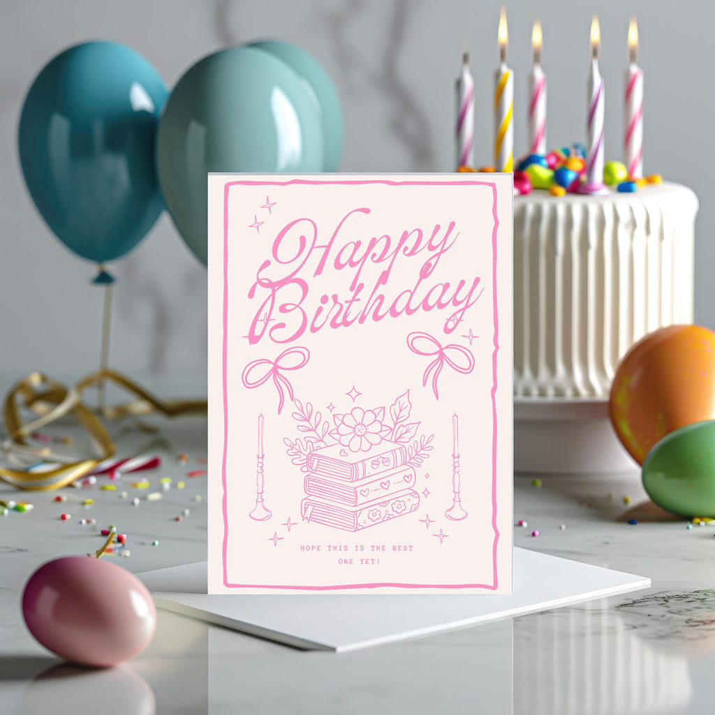 Literary Birthday Card Book Theme