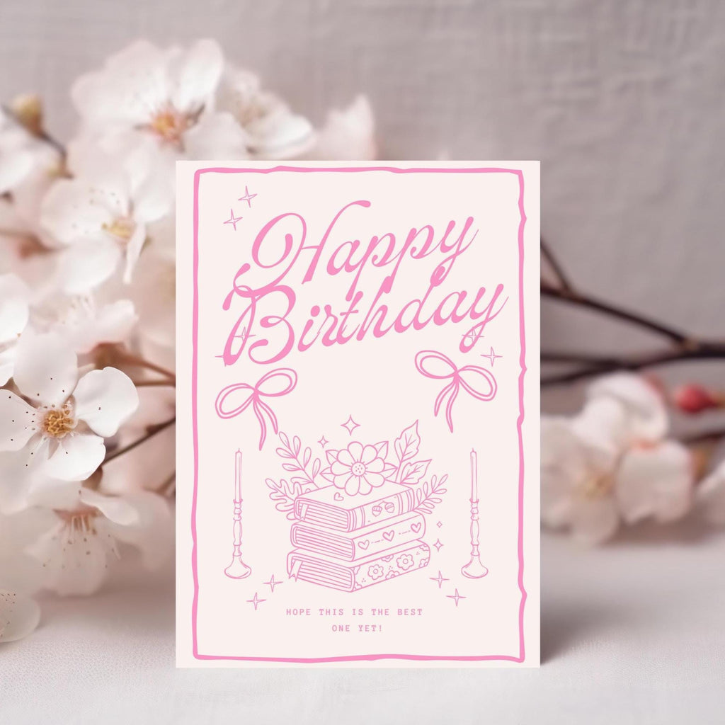 Literary Birthday Card Book Theme