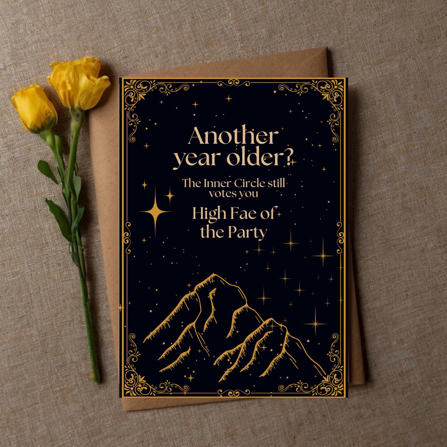 ACOTAR Birthday Card: Rhysand Night Court Fantasy Greeting Card Funny Birthday Card for Reader
