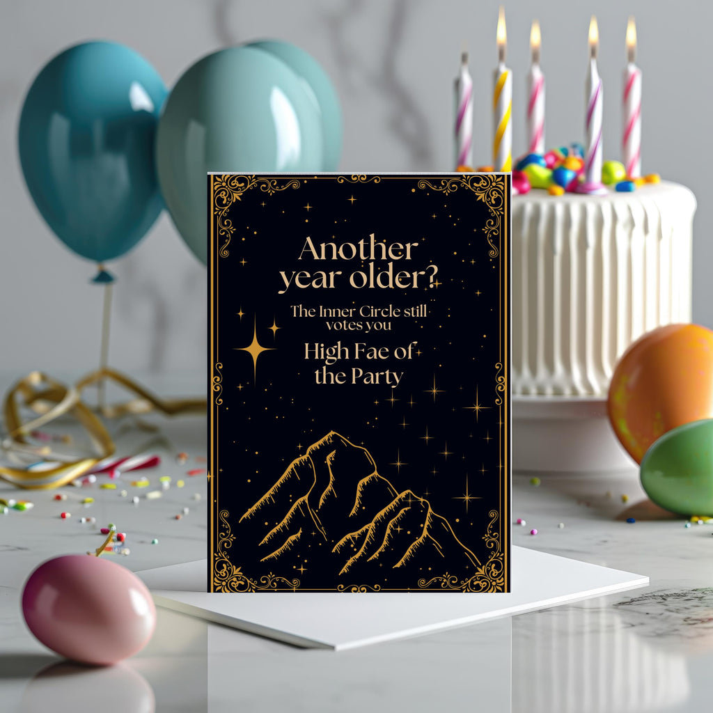 ACOTAR Birthday Card: Rhysand Night Court Fantasy Greeting Card Funny Birthday Card for Reader