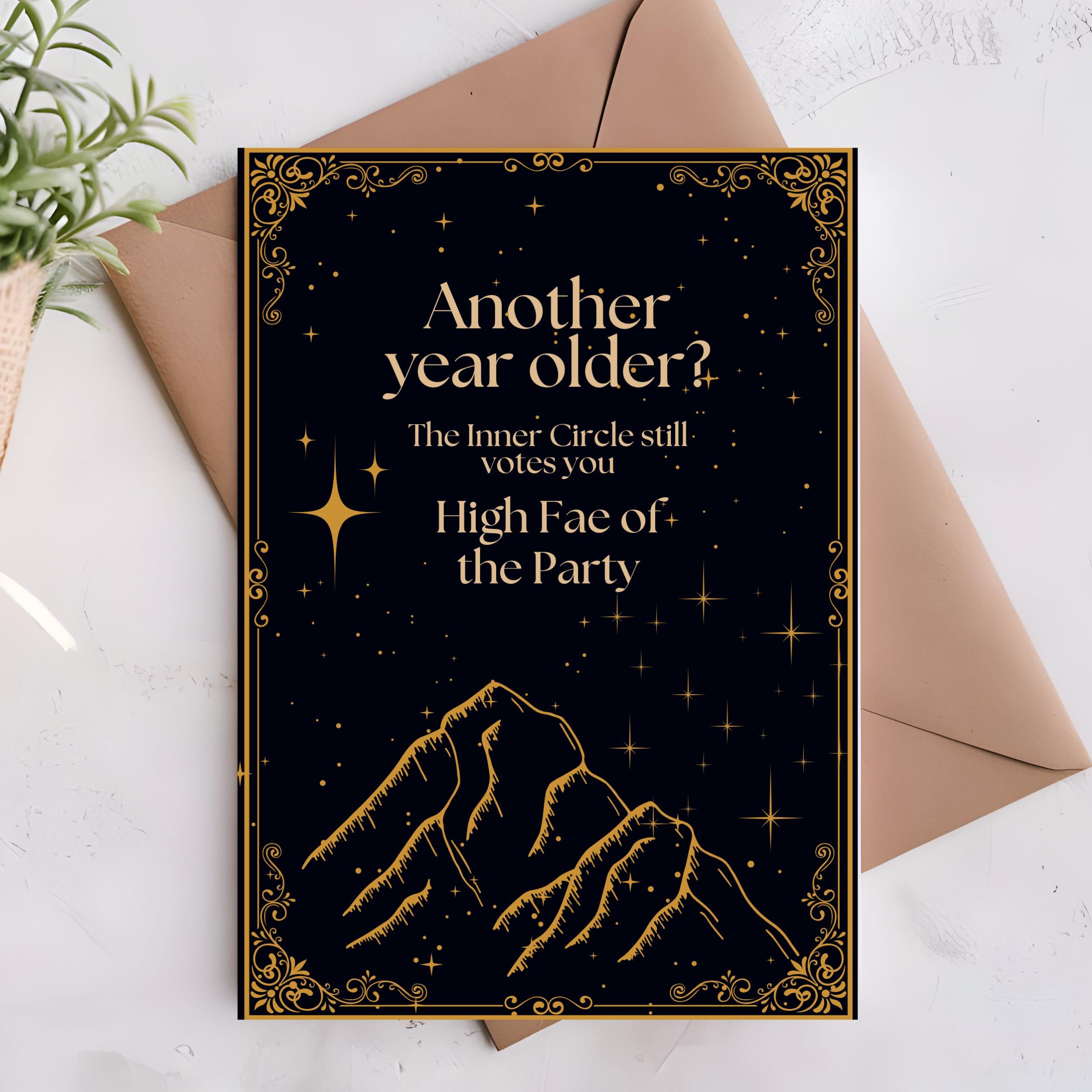 ACOTAR Birthday Card: Rhysand Night Court Fantasy Greeting Card Funny Birthday Card for Reader
