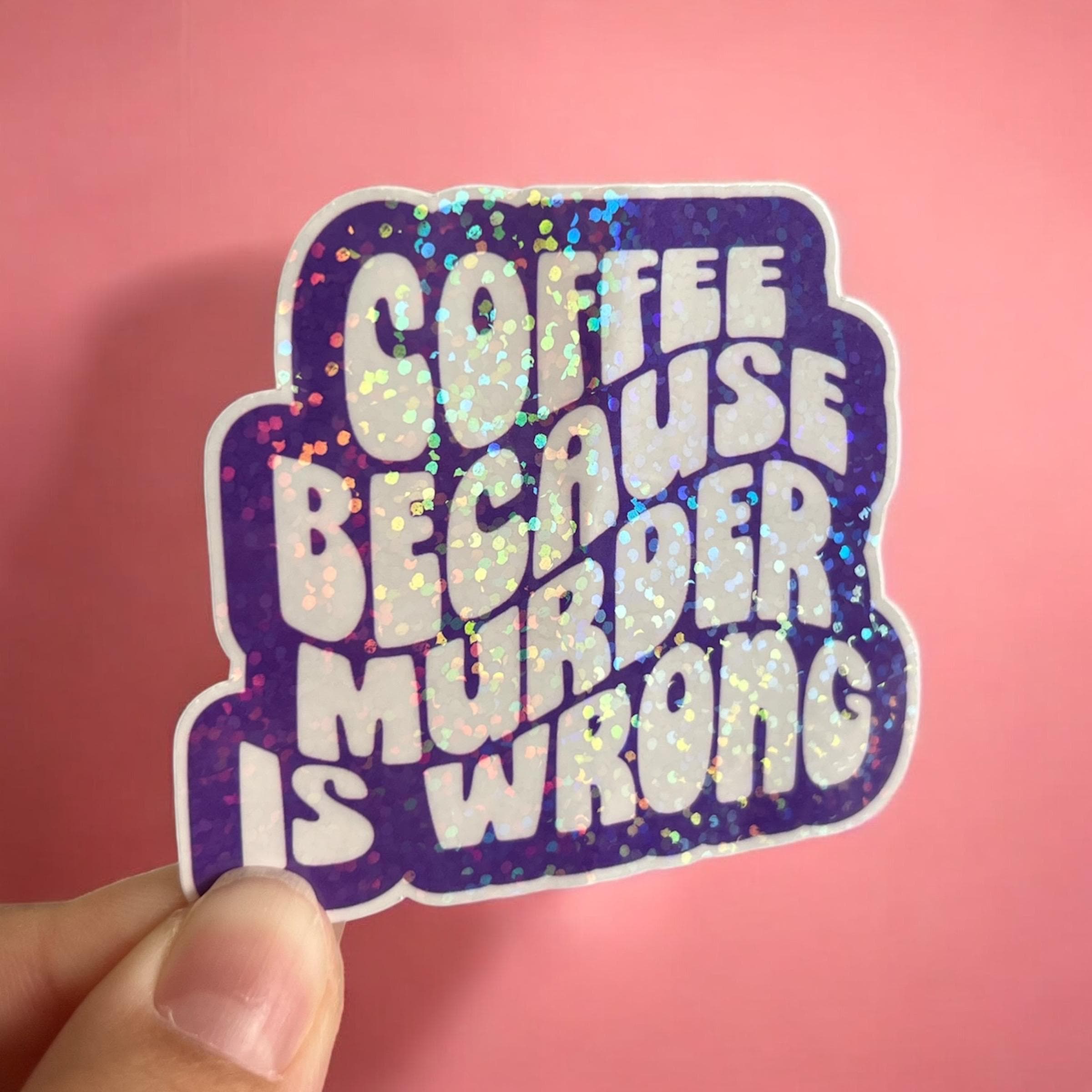 Funny True Crime Sticker Handmade Vinyl Sticker for Reader and Crime Fans Kindle Case Sticker Gift for True Crime Reader