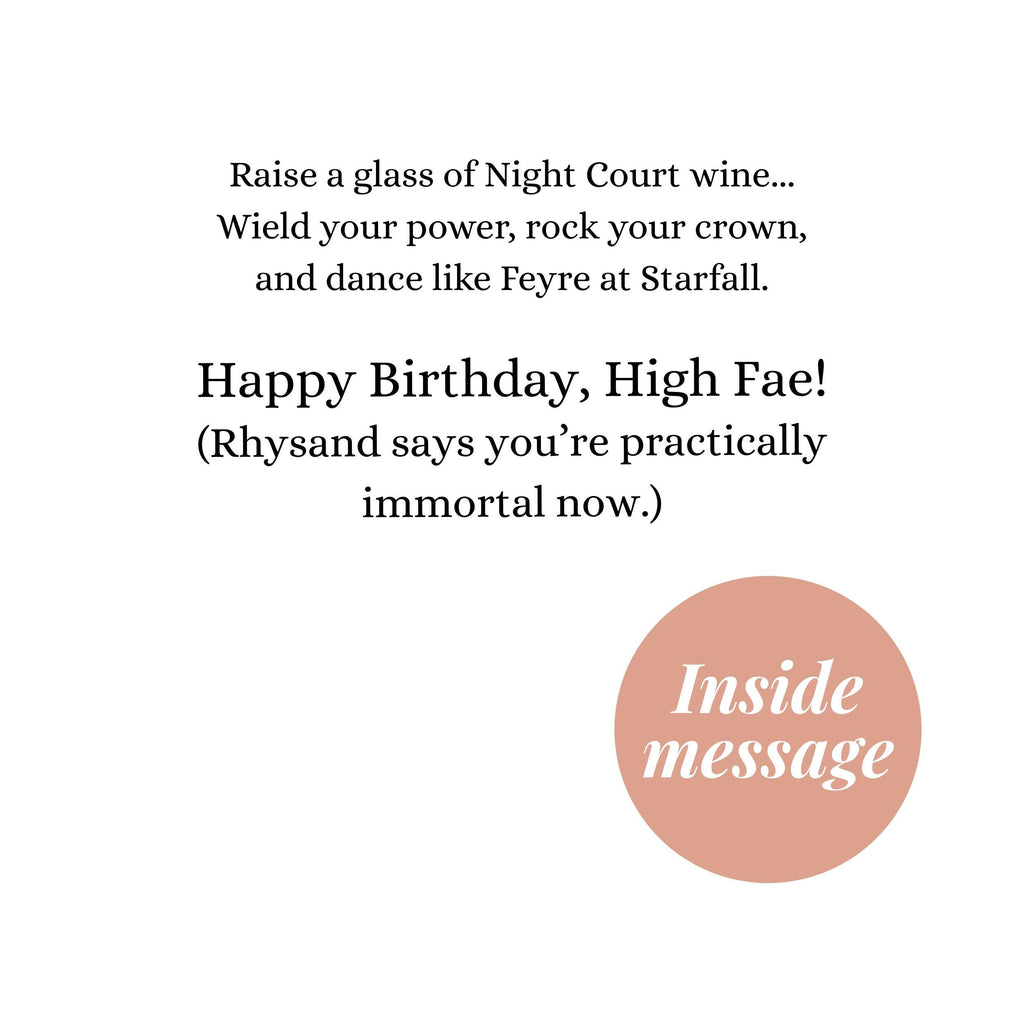 ACOTAR Birthday Card: Rhysand Night Court Fantasy Greeting Card Funny Birthday Card for Reader