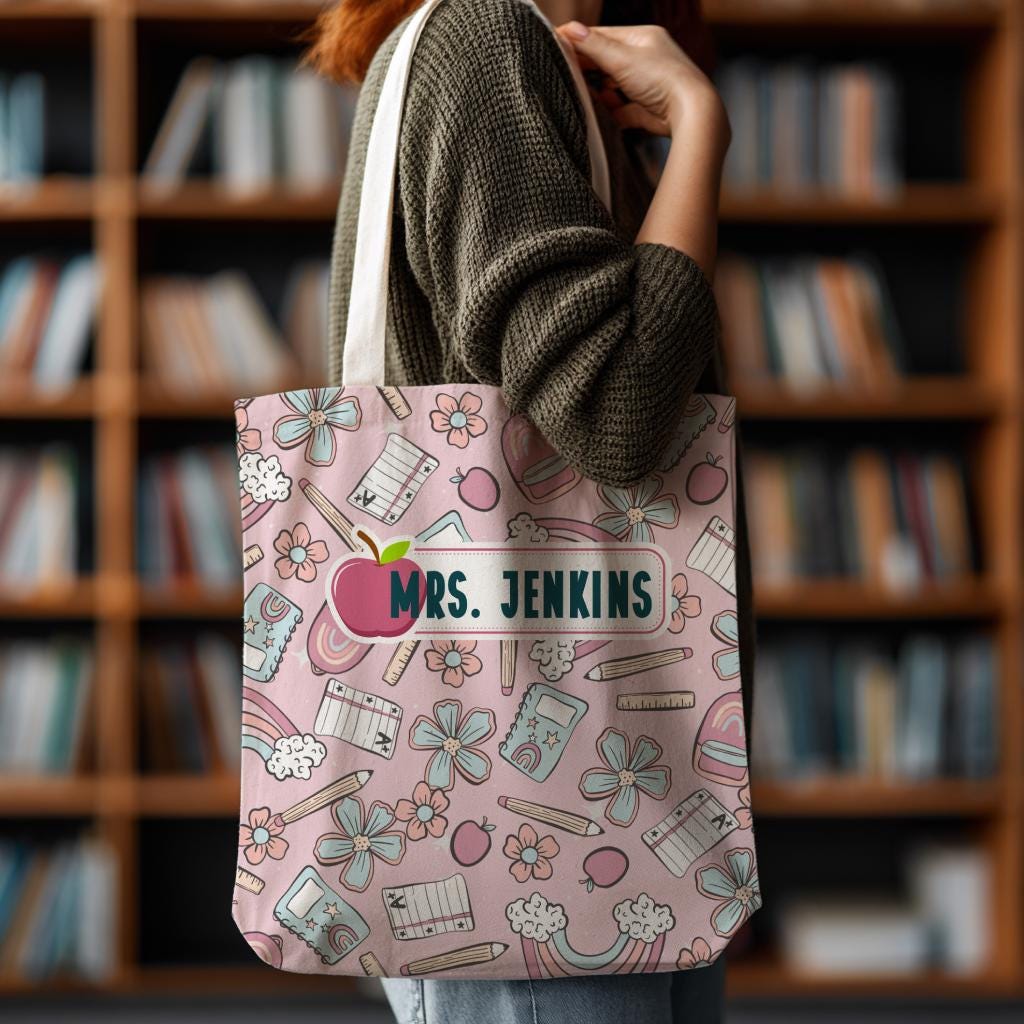 Personalized Teacher Tote Bag-Teacher Appreciation Gift