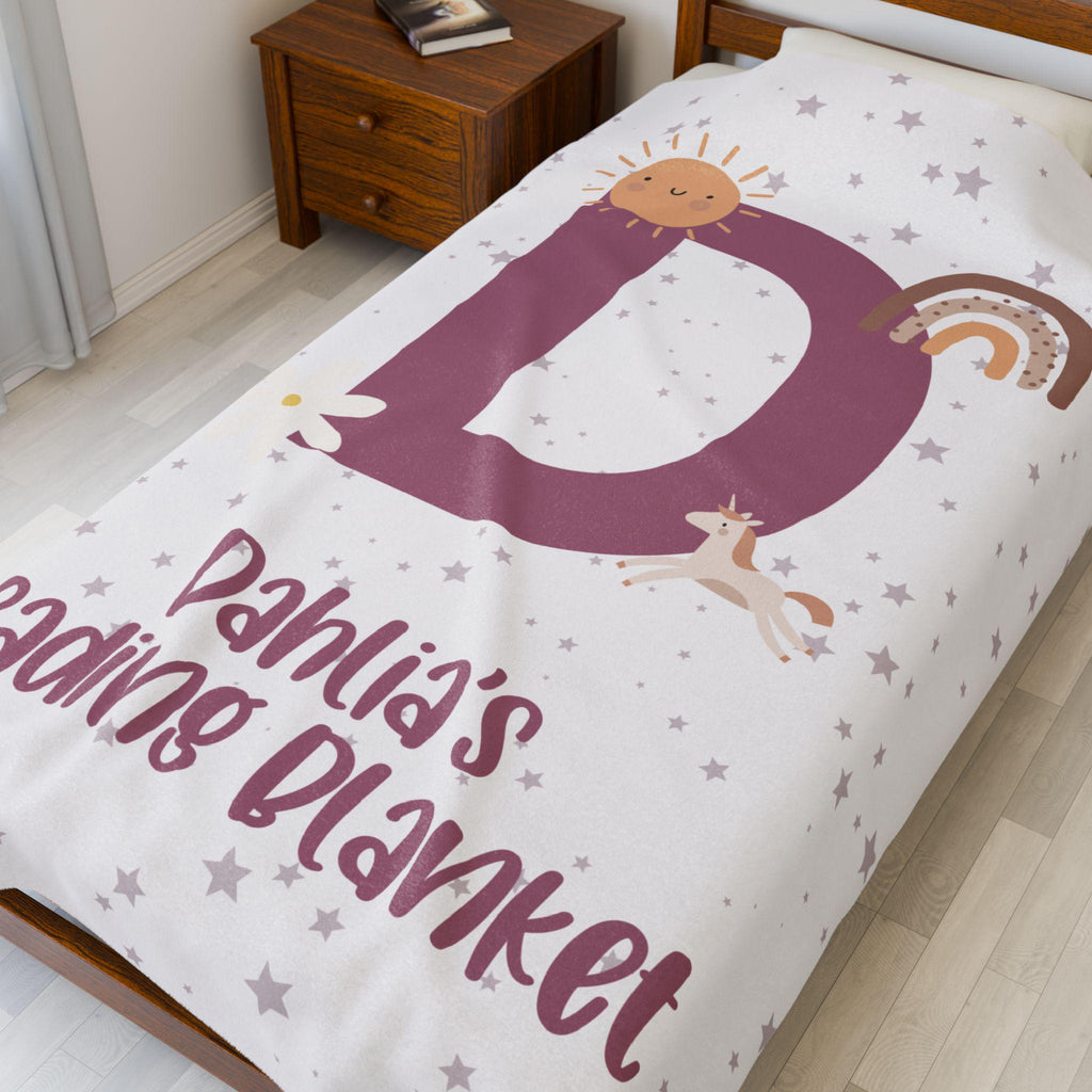 Personalized Kids Reading Blanket Reading Blanket Custom Design Celestial Pattern Moon Star Nursery Decor Kids Room Reading Nook Kids Book
