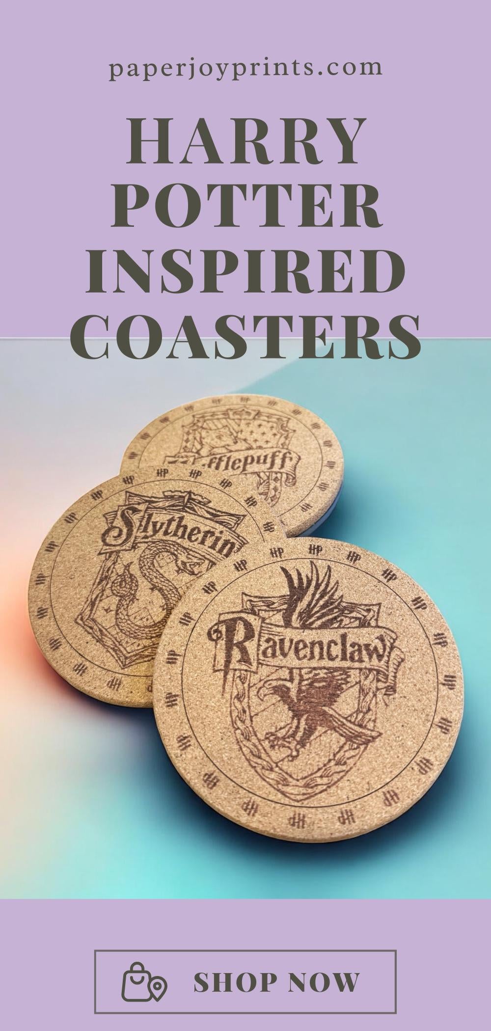 Wizard Drink Coasters Magical Home Decor Gift for Book Lovers House Warming Gift for Literary Themed Home Decor