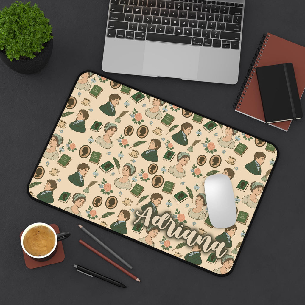 Personalized Jane Austen Desk Mat-Custom Name Office Decor