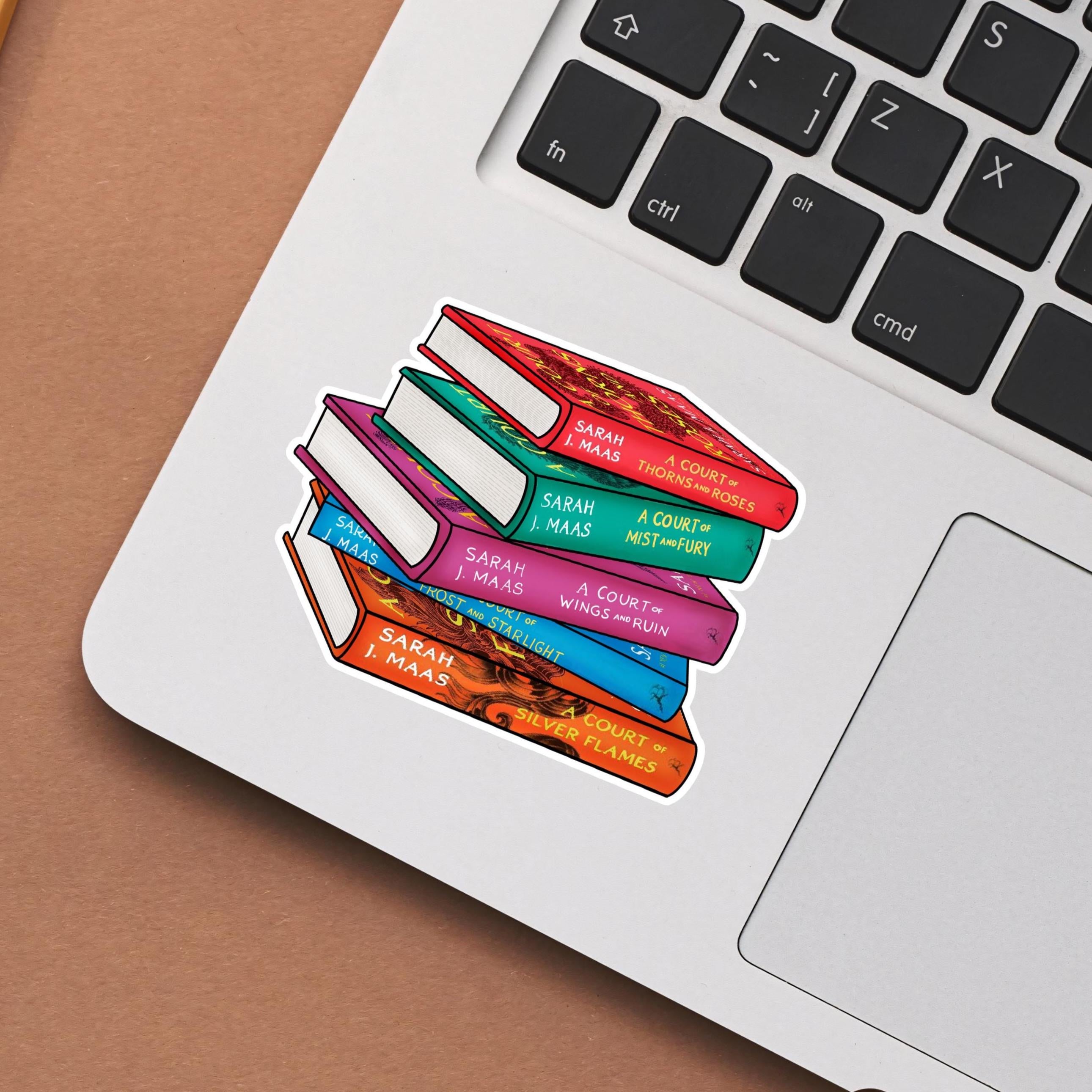 ACOTAR Book Stack Sticker: Fantasy Romance Reader Vinyl Decal