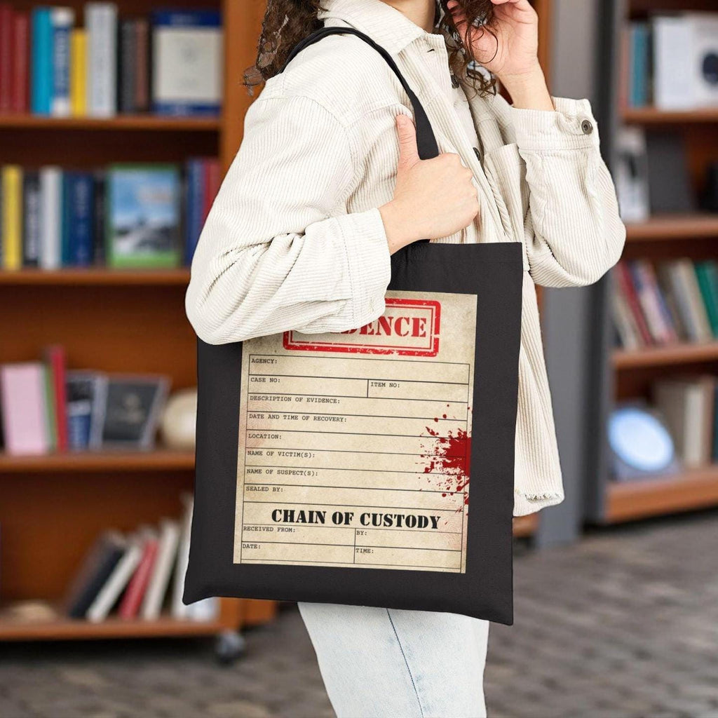 Personalized True Crime Tote Bag Evidence Bag
