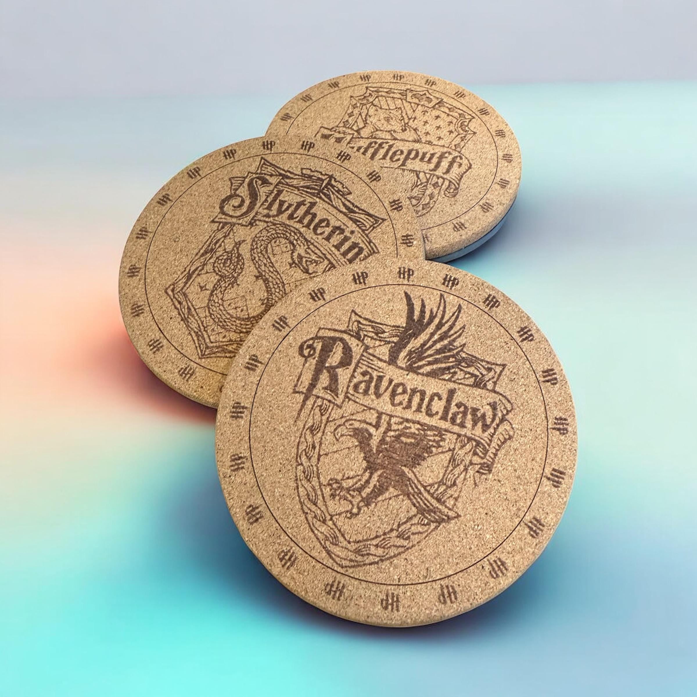 Wizard Drink Coasters Magical Home Decor Gift for Book Lovers House Warming Gift for Literary Themed Home Decor
