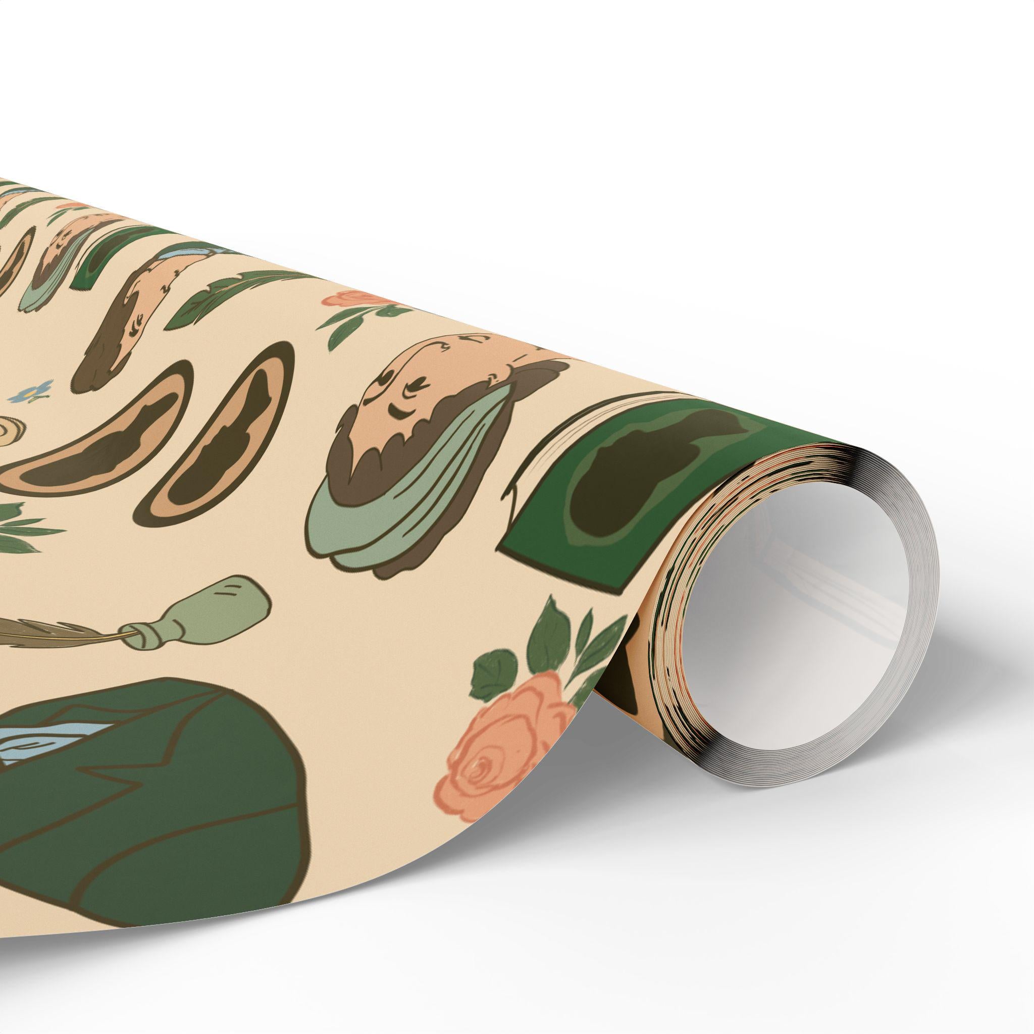 Jane Austen Inspired Gift Wrap Pride and Prejudice Regency Era Wrapping Paper
