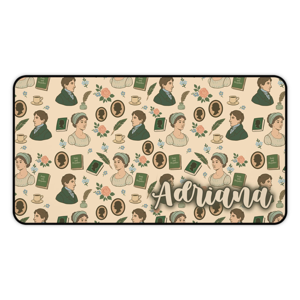 Personalized Jane Austen Desk Mat-Custom Name Office Decor