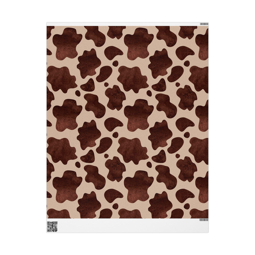 Brown Cow Print Wrapping Paper