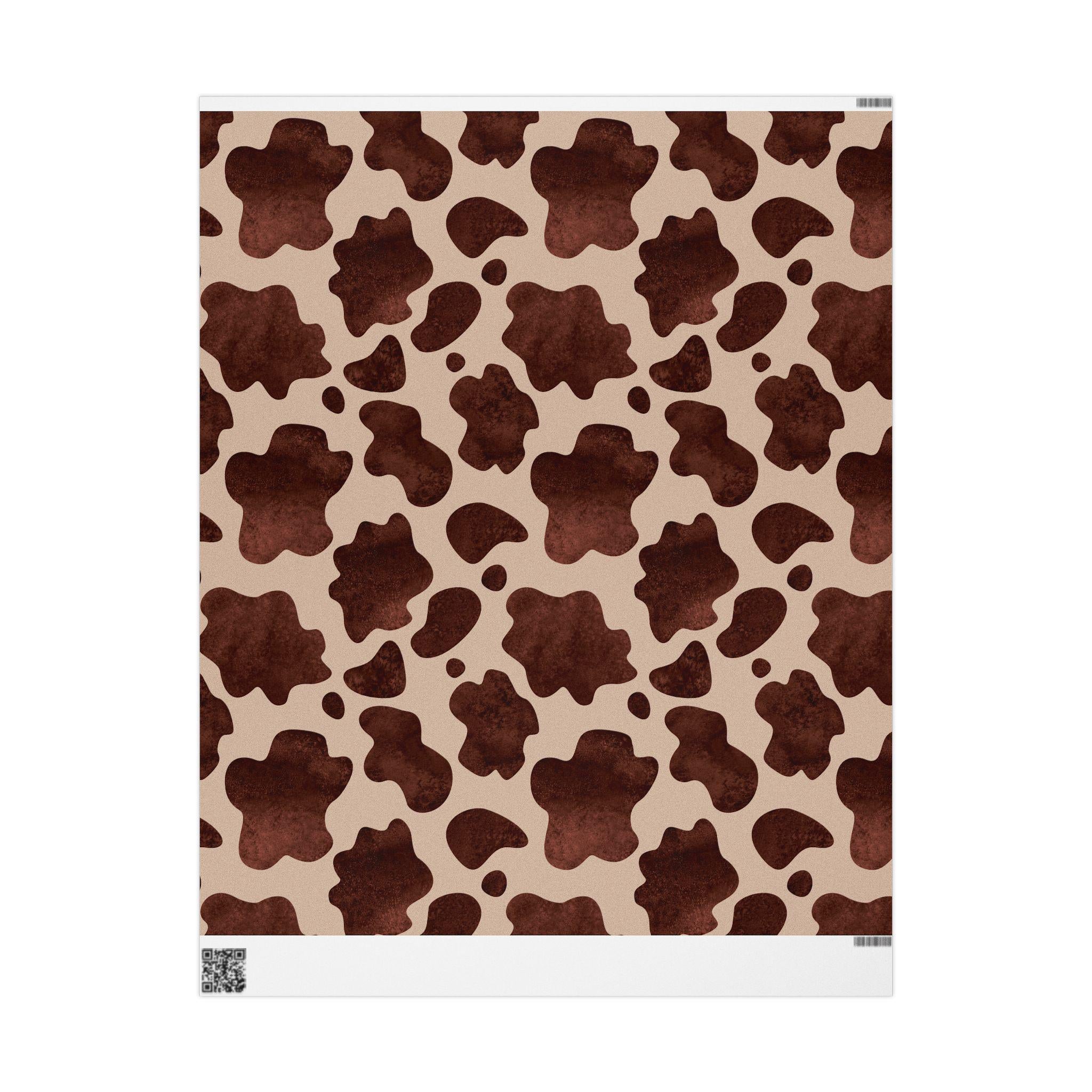 Brown Cow Print Wrapping Paper