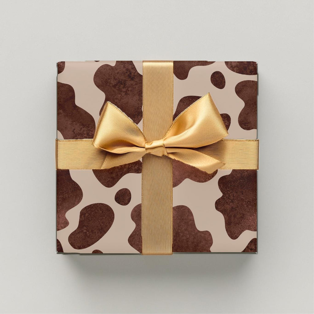 Brown Cow Print Wrapping Paper
