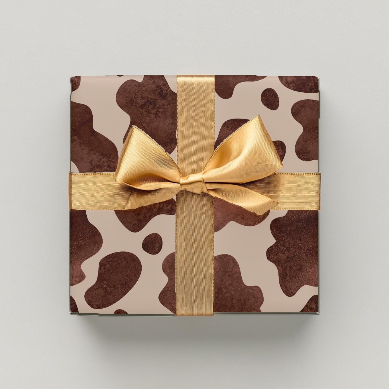 Brown Cow Print Wrapping Paper