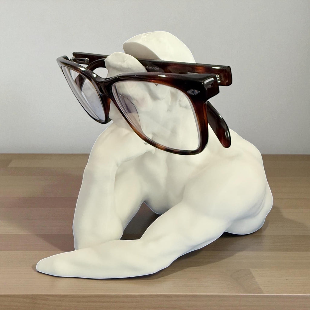 Thinker Eyeglass Holder-Eyewear Display Art Nightstand Accessory