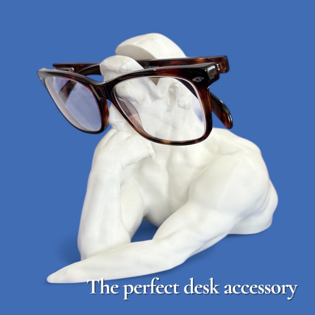 Thinker Eyeglass Holder-Eyewear Display Art Nightstand Accessory