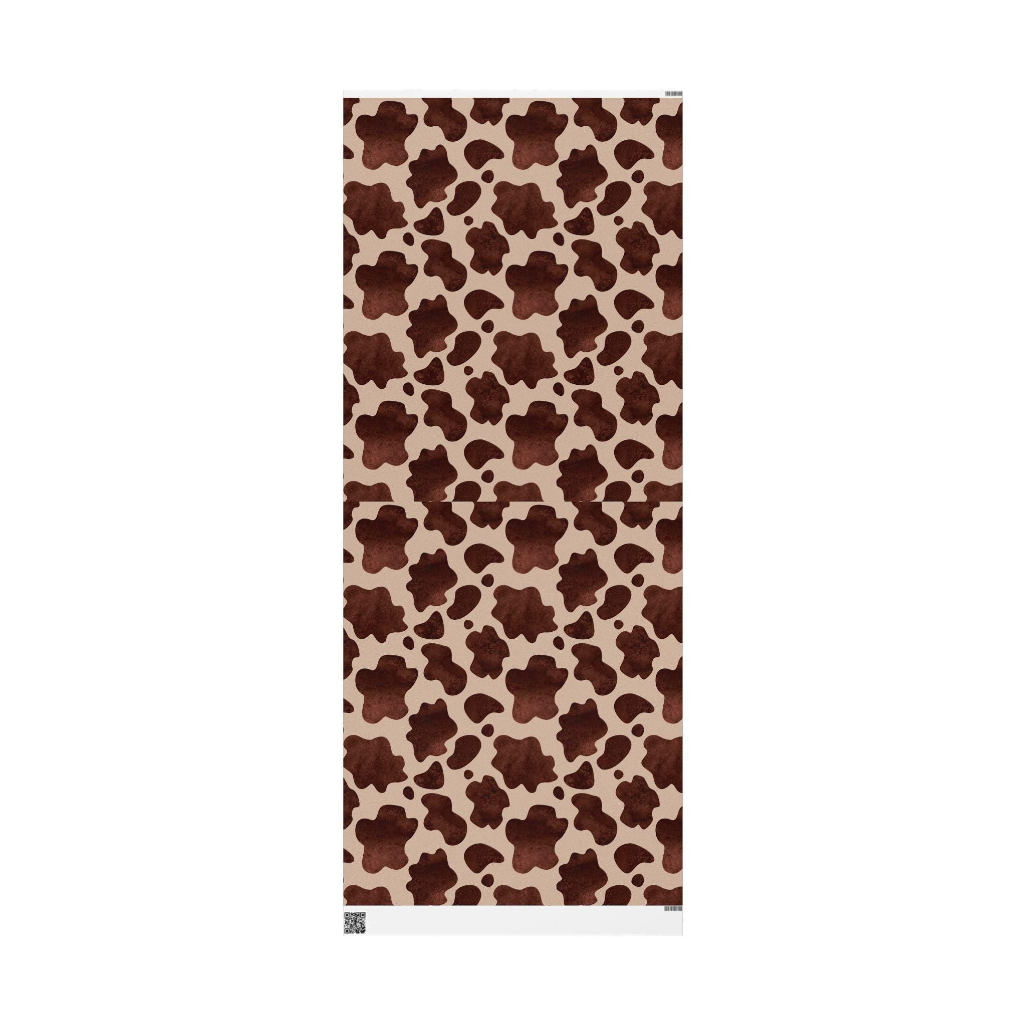 Brown Cow Print Wrapping Paper