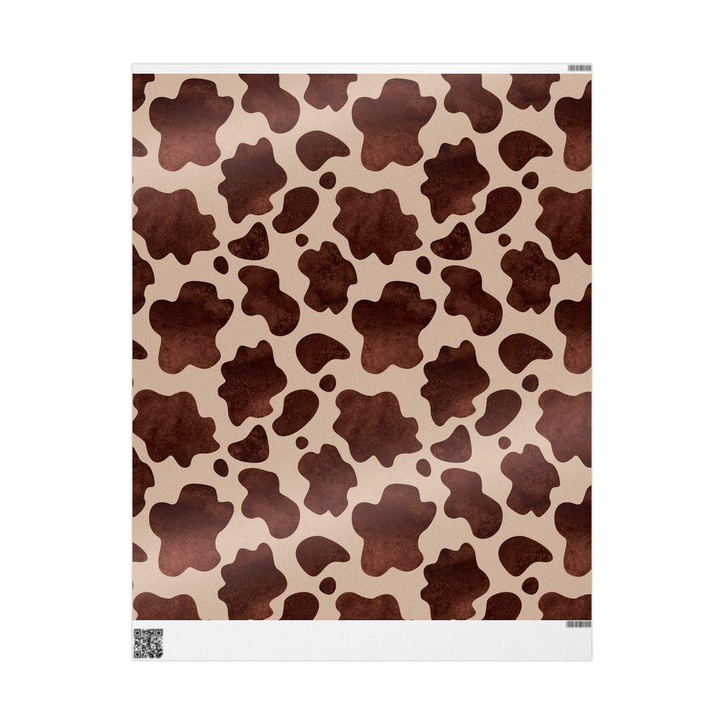 Brown Cow Print Wrapping Paper