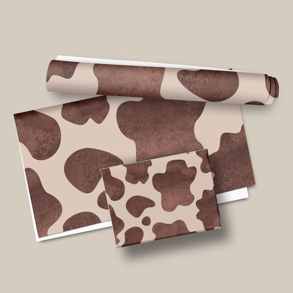 Brown Cow Print Wrapping Paper