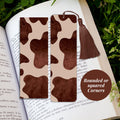 Brown Cow Print Bookmark - Western Cowhide Bookmark