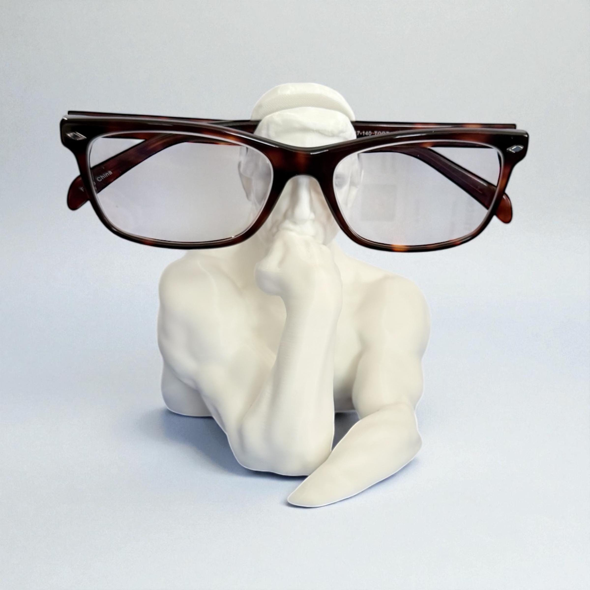 Thinker Eyeglass Holder-Eyewear Display Art Nightstand Accessory