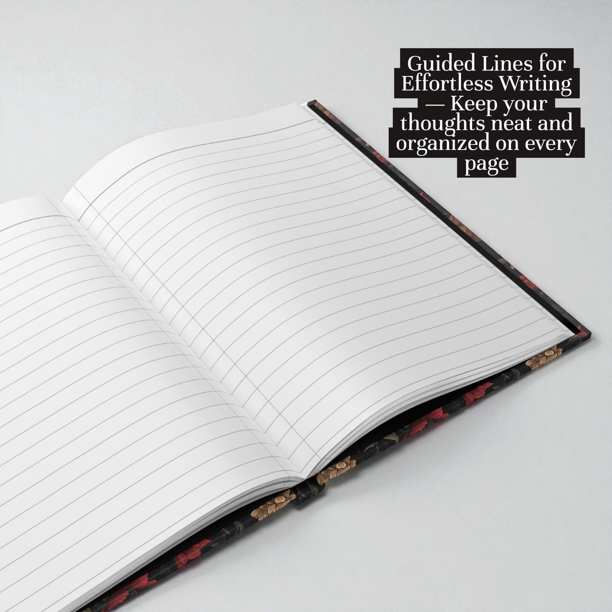 Personalized Dark Academia Floral Journal-Custom Name Notebook