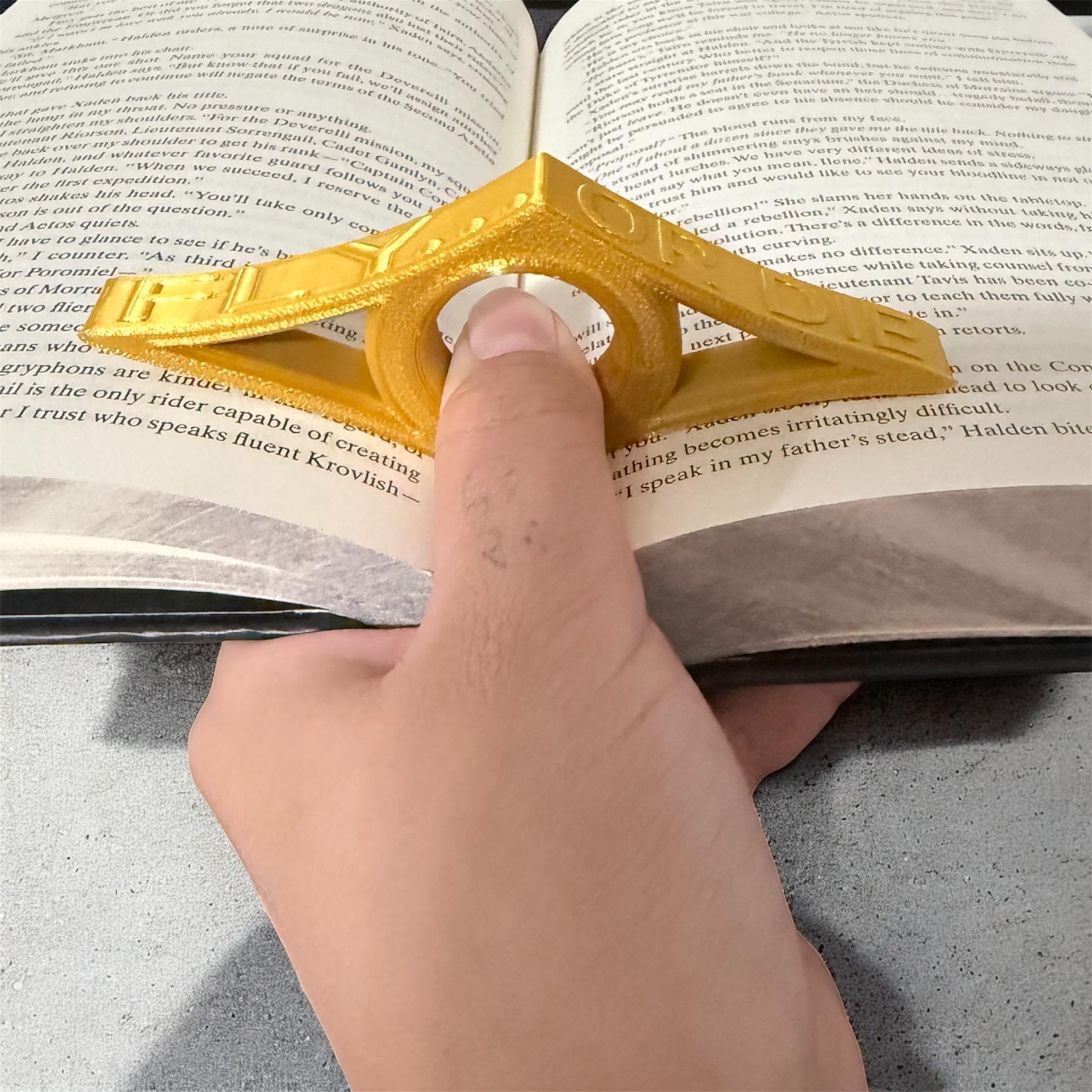 Fourth Wing Inspired Thumb Page Holder Gold Book Buddy Gift for Reader Fantasy Book Lover Accessory Basgiath Reading Aid
