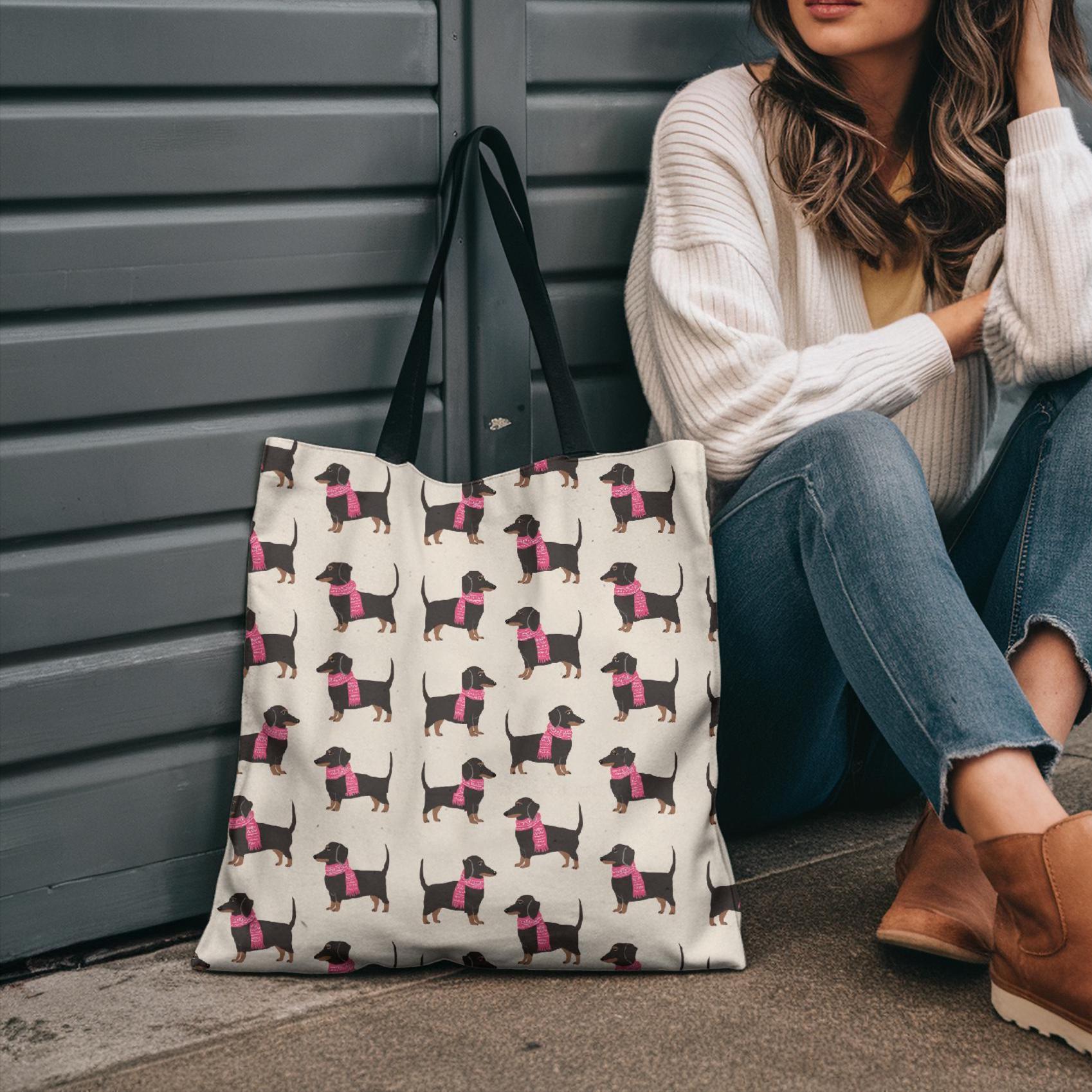 Dachshund Tote Bag Shopping Grocery Canvas Bag
