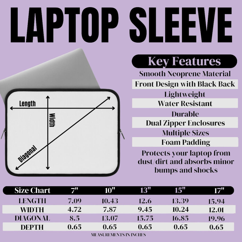 Personalized Laptop Sleeve-Neoprene Case Diamond Pattern