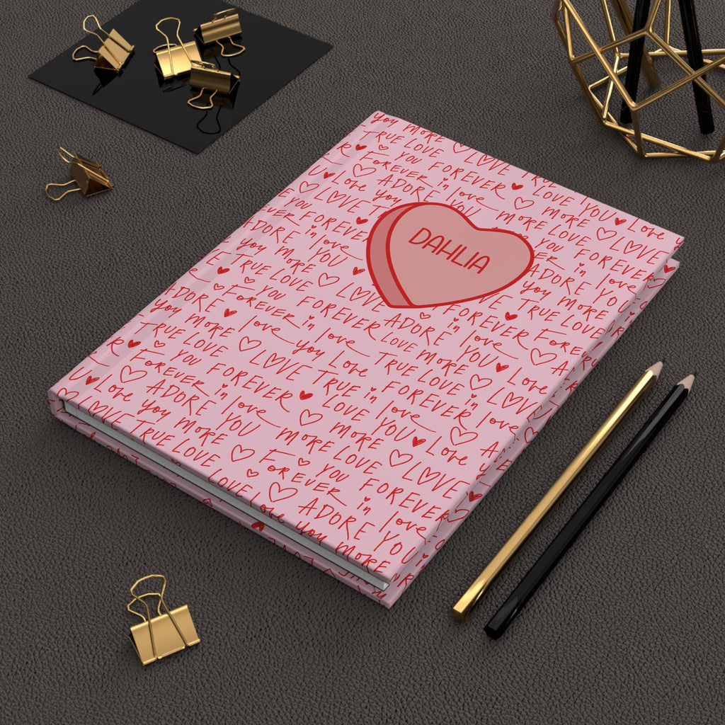 Heart Candy Notebook-Personalized Gift Custom Name Heart Journal