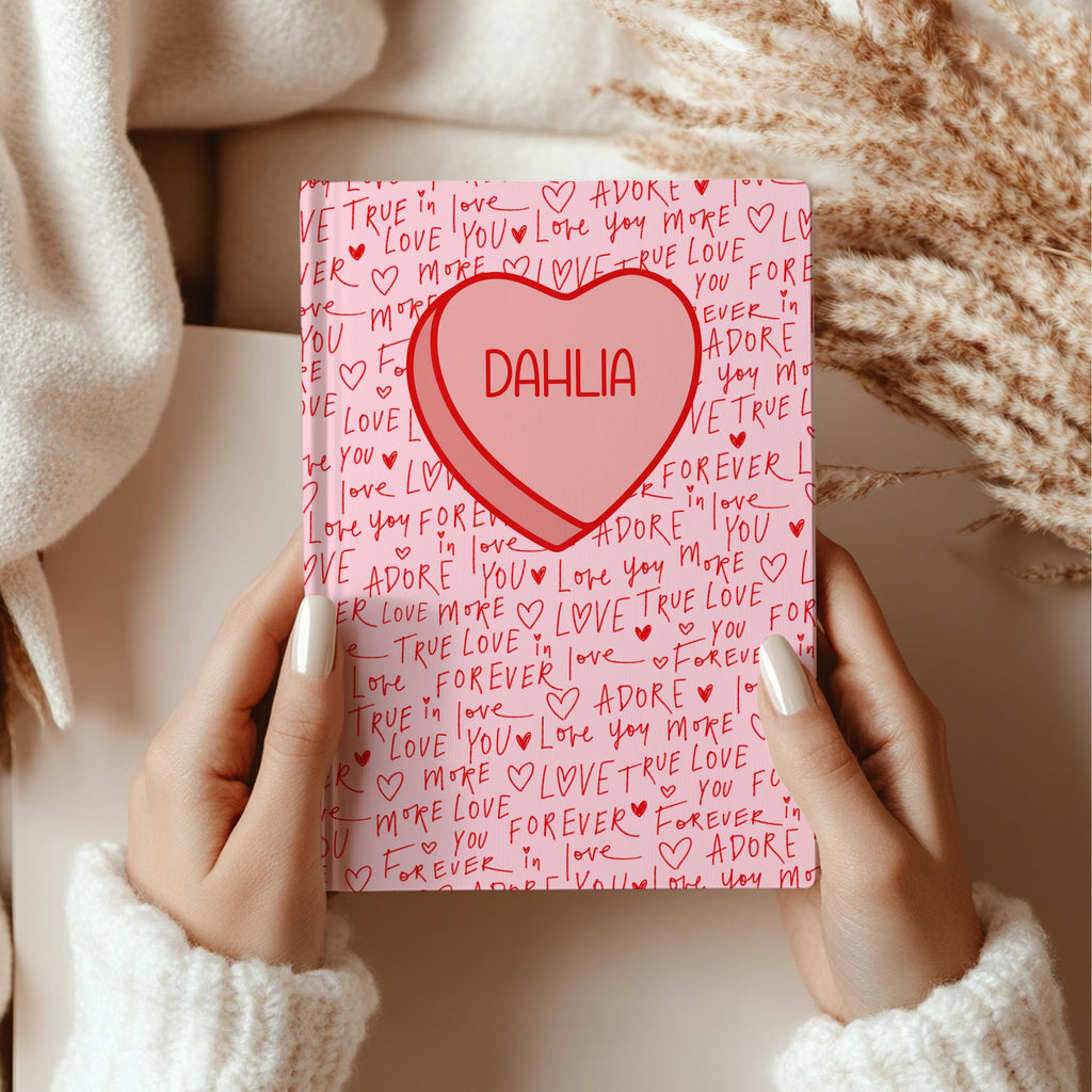 Heart Candy Notebook-Personalized Gift Custom Name Heart Journal