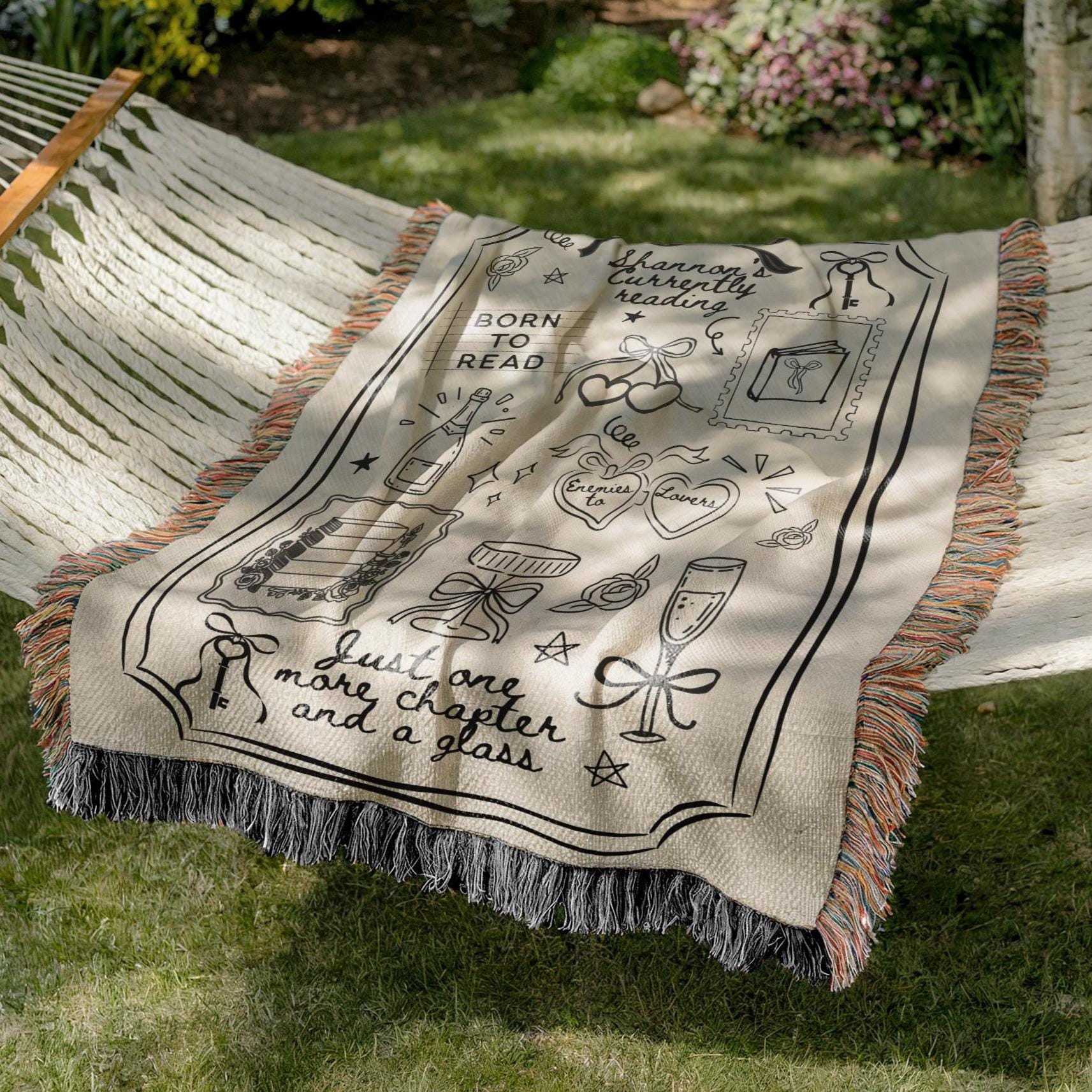 Personalized Reading Blanket-Coquette Bow Themed