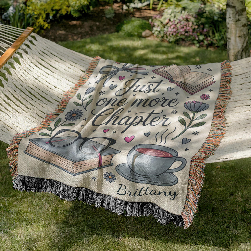 Personalized Book Blanket Reading Nook Cozy Accessory