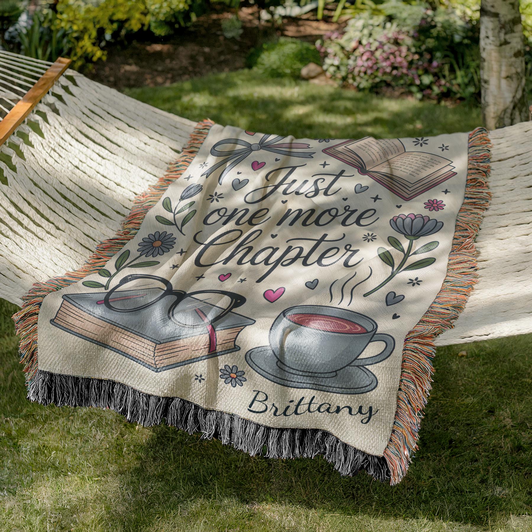 Personalized Book Blanket Reading Nook Cozy Accessory