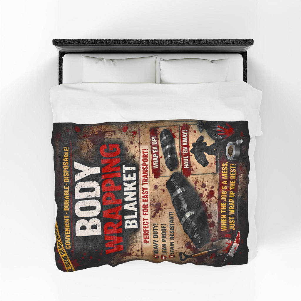 Funny True Crime Blanket Body Wrapping Blanket-Velveteen Plush Throw