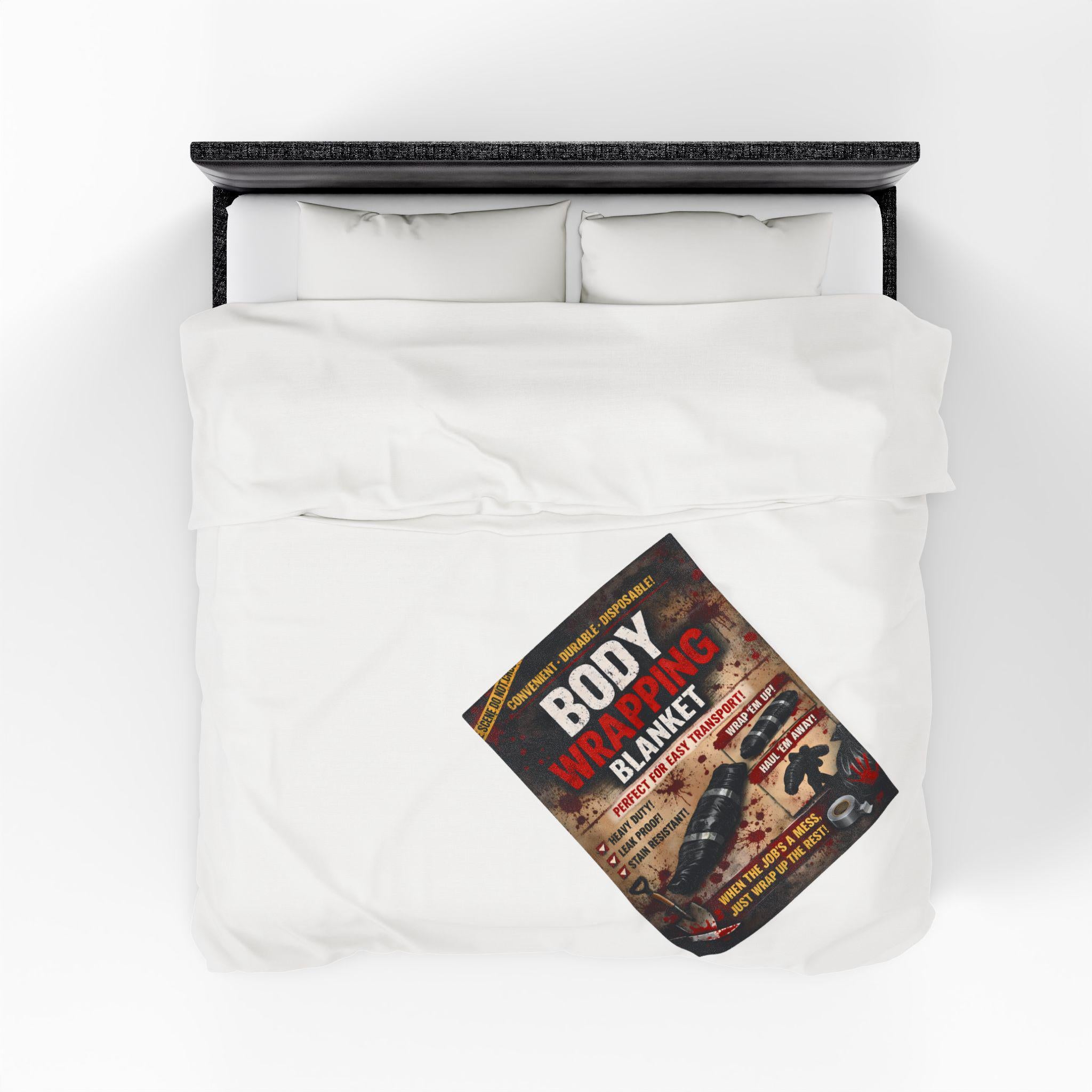 Funny True Crime Blanket Body Wrapping Blanket-Velveteen Plush Throw