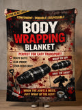 Funny True Crime Blanket Body Wrapping Blanket-Velveteen Plush Throw