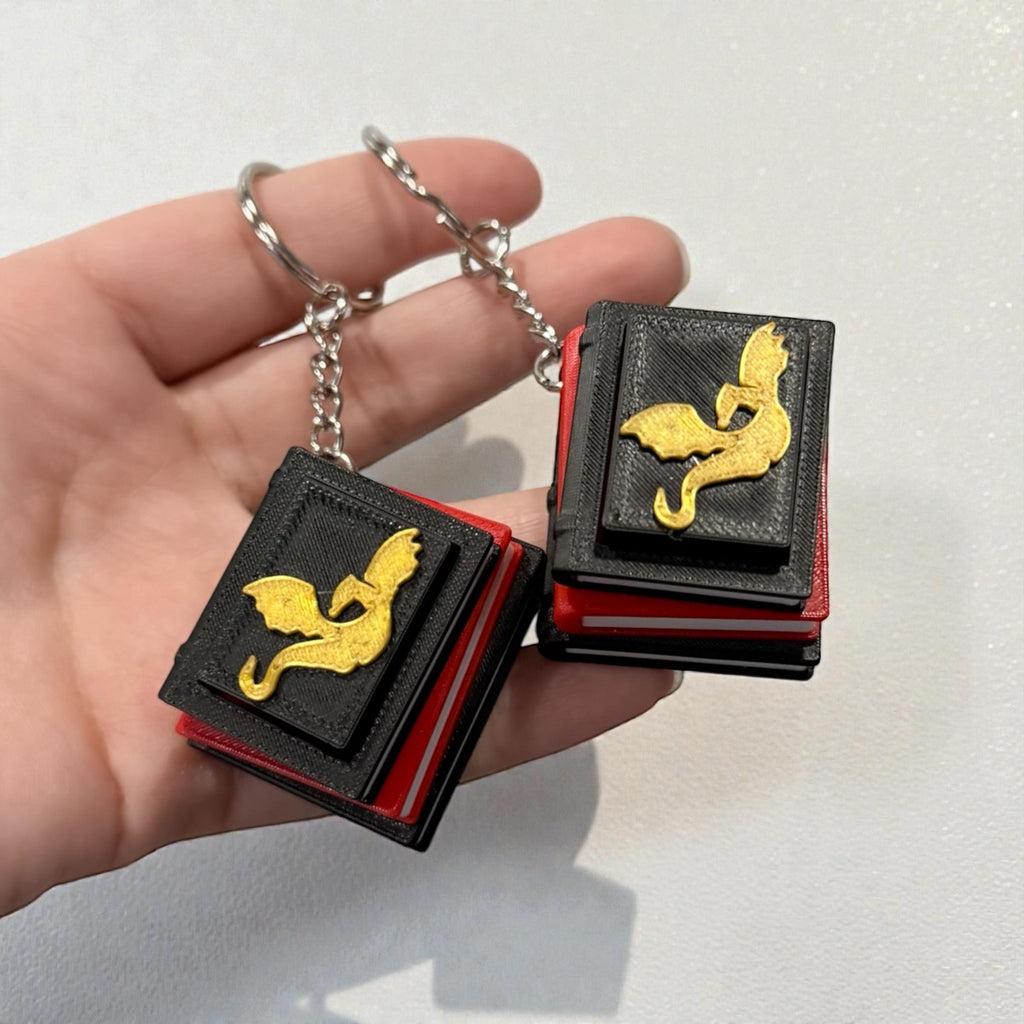 Book Stack Fidget Clicker Keychain-Bookish Stress Relief Keychain